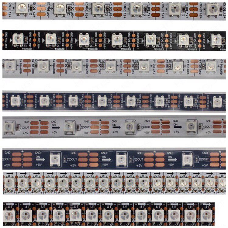 Адресная светодиодная лента SL5-WS2812B-144D-5V-12-IP20-B, Цифровая пиксельная (Digital Pixel LED), Standart