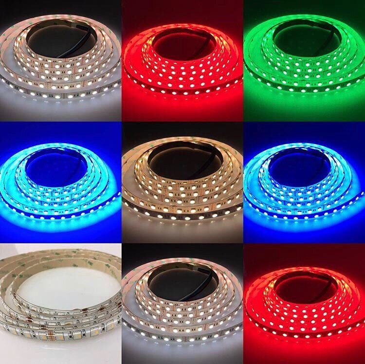 Светодиодная лента SMD5050-TC, 12 V, 60 LED/m, IP20, Синий (Blue), Standart